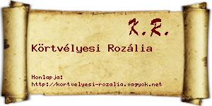Körtvélyesi Rozália névjegykártya