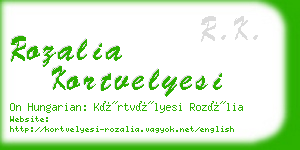 rozalia kortvelyesi business card